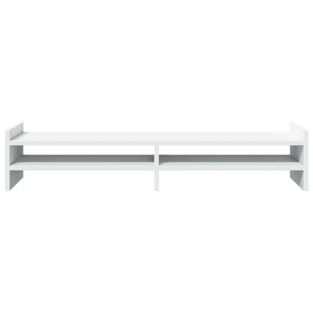 Βάση Οθόνης Λευκή 100x27x20 εκ. από Επεξ. Ξύλο - Pakobazaar