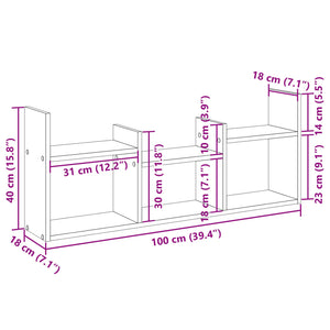 Ντουλάπι Τοίχου Λευκό 100x18x40 εκ. από Επεξεργασμένο Ξύλο