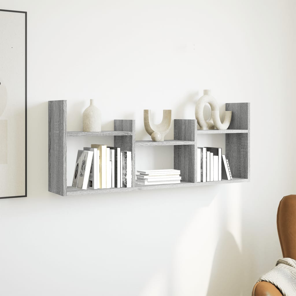 Ντουλάπι Τοίχου Γκρι Sonoma 100x18x40 εκ. Επεξεργασμένο Ξύλο