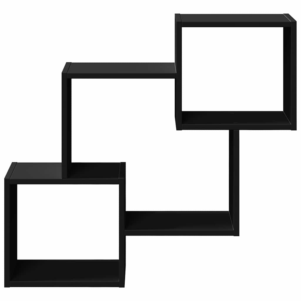 Ντουλάπι Τοίχου Μαύρο 78x18x71 εκ. από Επεξεργασμένο Ξύλο - Pakobazaar