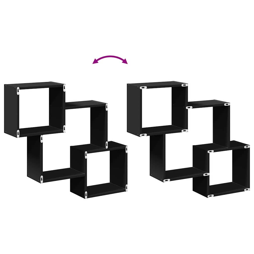 Ντουλάπι Τοίχου Μαύρο 78x18x71 εκ. από Επεξεργασμένο Ξύλο - Pakobazaar