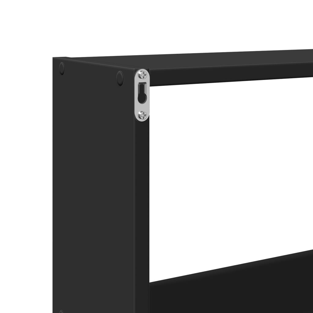 Ντουλάπι Τοίχου Μαύρο 158x18x53 εκ. από Επεξεργασμένο Ξύλο - Pakobazaar