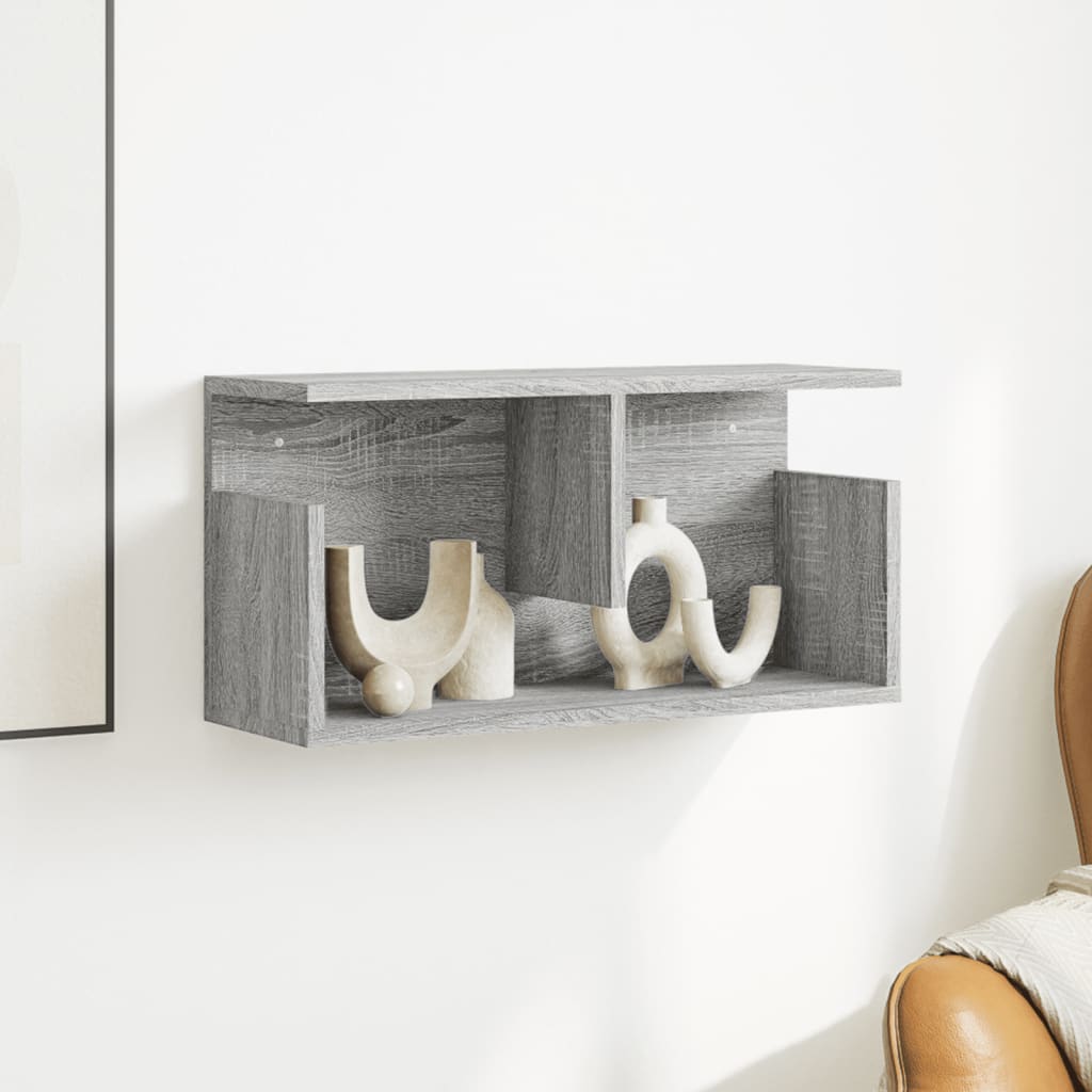 Ντουλάπι Τοίχου Γκρι Sonoma 60x20x30 εκ. από Επεξεργασμένο Ξύλο