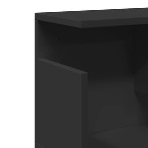Ντουλάπι Τοίχου Μαύρο 80x20x30 εκ. από Επεξεργασμένο Ξύλο - Pakobazaar