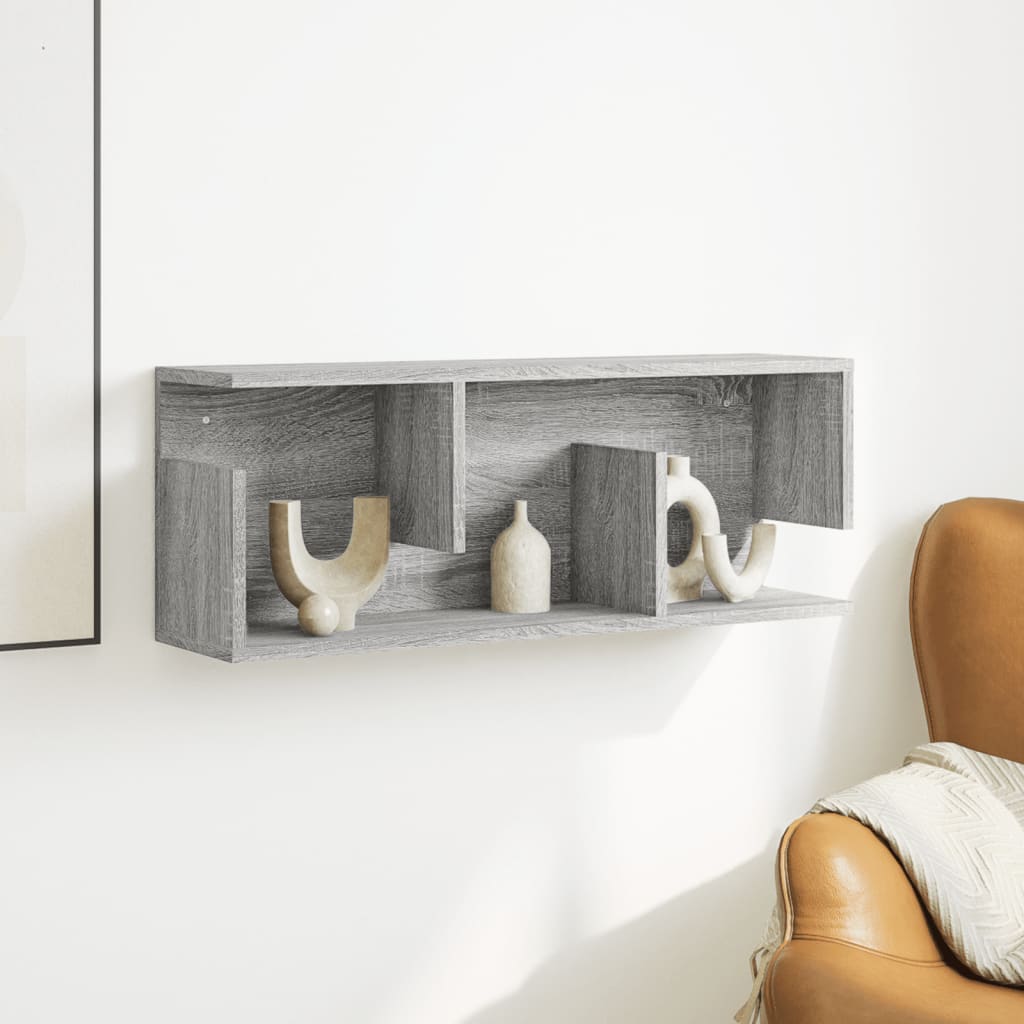 Ντουλάπι Τοίχου Γκρι Sonoma 80x20x30 εκ. από Επεξεργασμένο Ξύλο