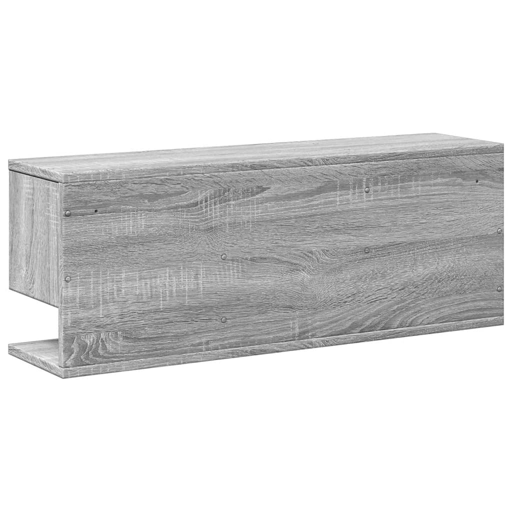 Ντουλάπι Τοίχου Γκρι Sonoma 80x20x30 εκ. από Επεξεργασμένο Ξύλο