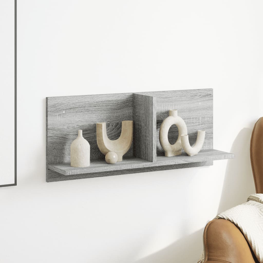 Ντουλάπι Τοίχου Γκρι Sonoma 70x16,5x30 εκ. Επεξεργασμένο Ξύλο