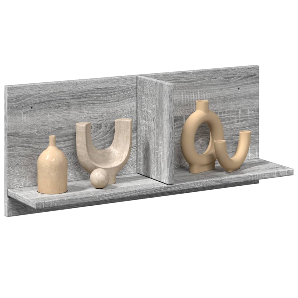 Ντουλάπι Τοίχου Γκρι Sonoma 70x16,5x30 εκ. Επεξεργασμένο Ξύλο