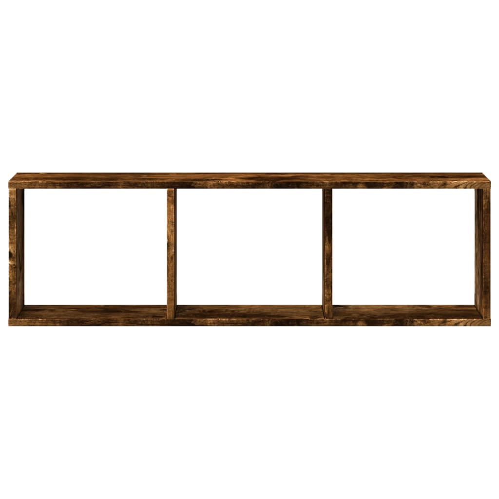 Ντουλάπι Τοίχου Καπνιστή Δρυς 100x16x30 εκ. Επεξεργασμένο Ξύλο