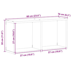 Ντουλάπι Τοίχου Γκρι Σκυρ. 60x16x30 εκ. από Επεξεργασμένο Ξύλο