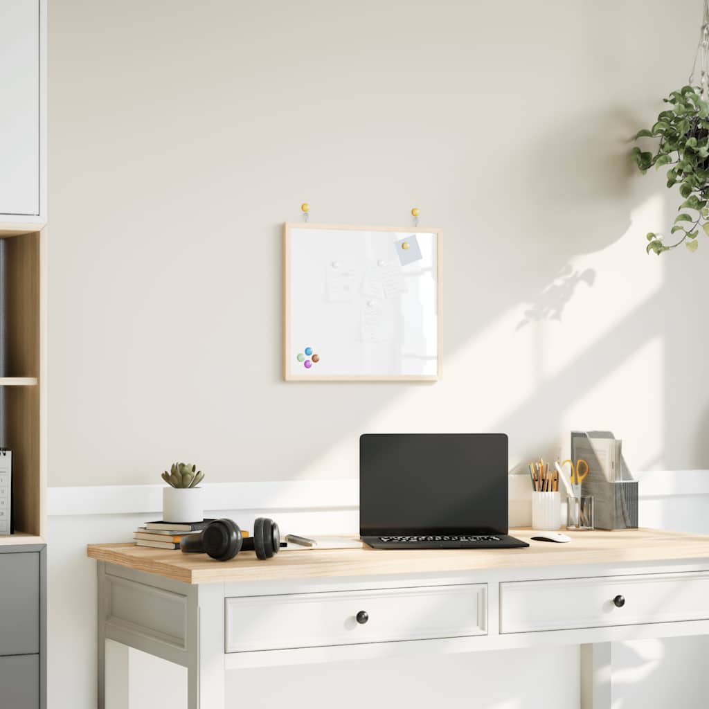 Μαγνητικός πίνακας με πλαίσιο από μασίφ ξύλο πεύκου 40x40 cm