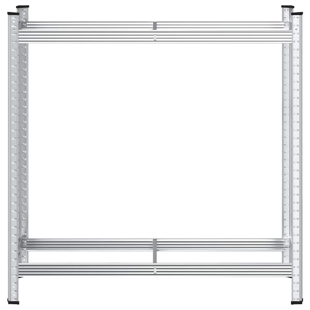 Ράφι ελαστικών 2 επιπέδων Ασημί 110x40x109 cm Ατσάλι