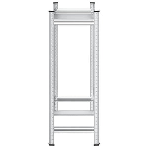 Ράφι ελαστικών 2 επιπέδων Ασημί 110x40x109 cm Ατσάλι