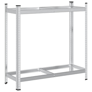 Ράφι ελαστικών 2 επιπέδων Ασημί 110x40x109 cm Ατσάλι