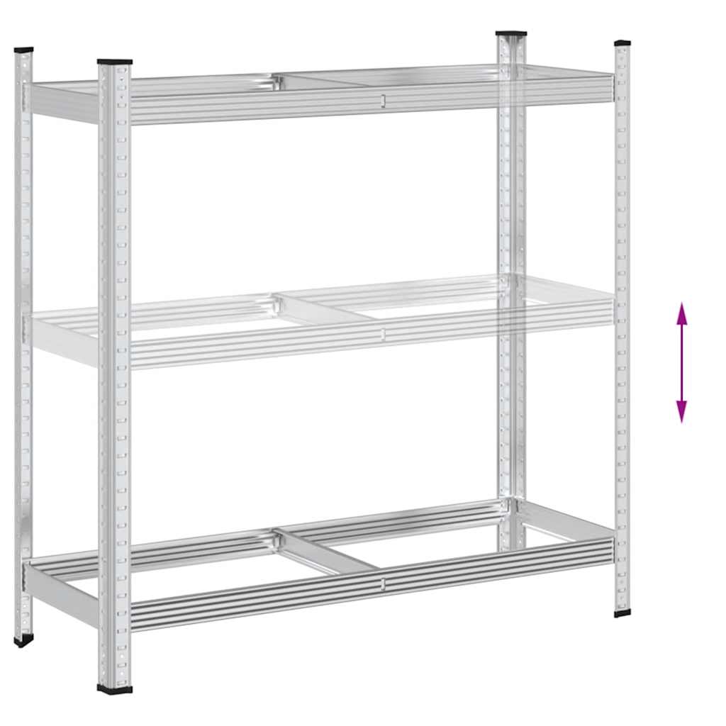 Ράφι ελαστικών 2 επιπέδων Ασημί 110x40x109 cm Ατσάλι