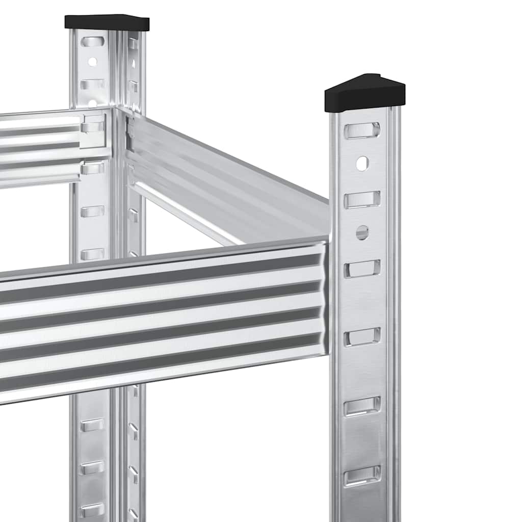 Ράφι ελαστικών 2 επιπέδων Ασημί 110x40x109 cm Ατσάλι