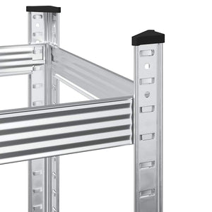 Ράφι ελαστικών 2 επιπέδων Ασημί 110x40x109 cm Ατσάλι