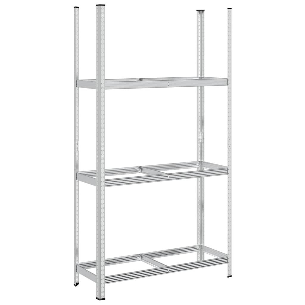 Ράφι ελαστικών 3 επιπέδων Ασημί 110x40x200 cm Ατσάλι