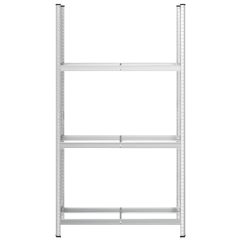 Ράφι ελαστικών 3 επιπέδων Ασημί 110x40x200 cm Ατσάλι