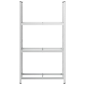 Ράφι ελαστικών 3 επιπέδων Ασημί 110x40x200 cm Ατσάλι