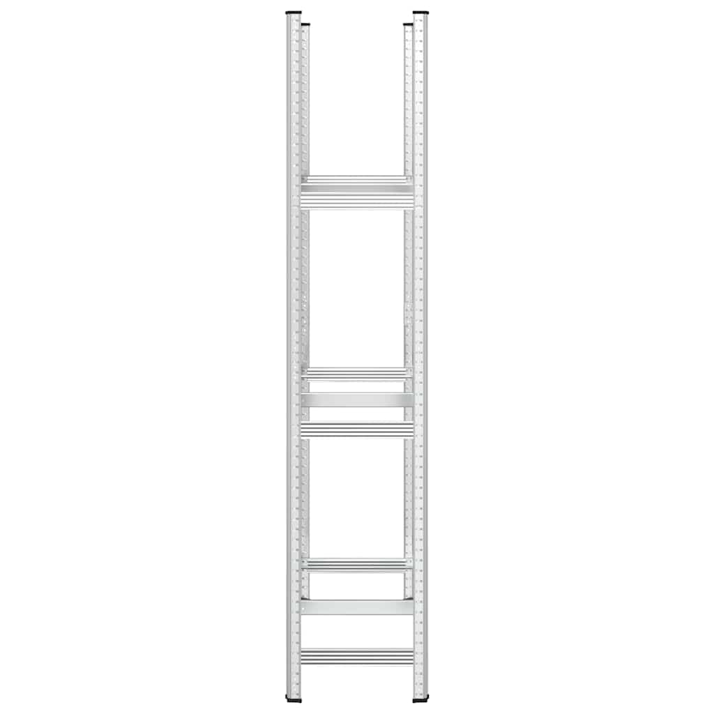 Ράφι ελαστικών 3 επιπέδων Ασημί 110x40x200 cm Ατσάλι