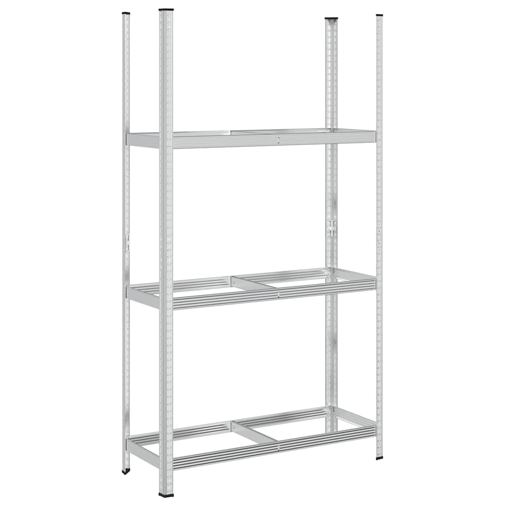 Ράφι ελαστικών 3 επιπέδων Ασημί 110x40x200 cm Ατσάλι