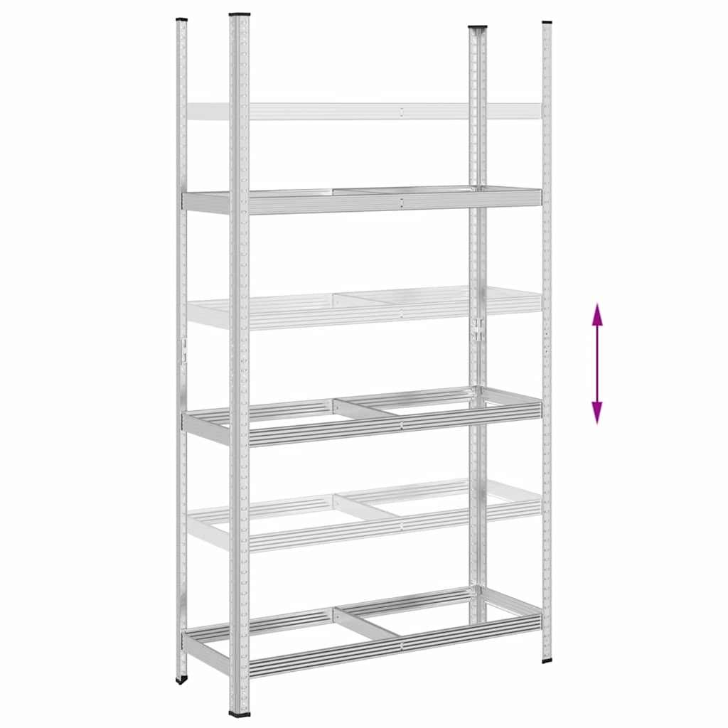 Ράφι ελαστικών 3 επιπέδων Ασημί 110x40x200 cm Ατσάλι