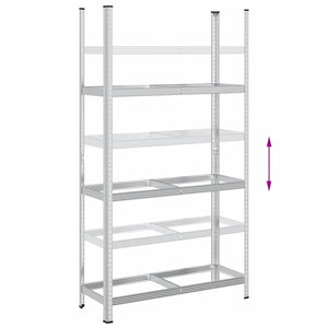 Ράφι ελαστικών 3 επιπέδων Ασημί 110x40x200 cm Ατσάλι