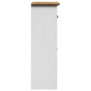 Ντουλάπι μπάνιου BODO Λευκό και καφέ 44x30x90 cm