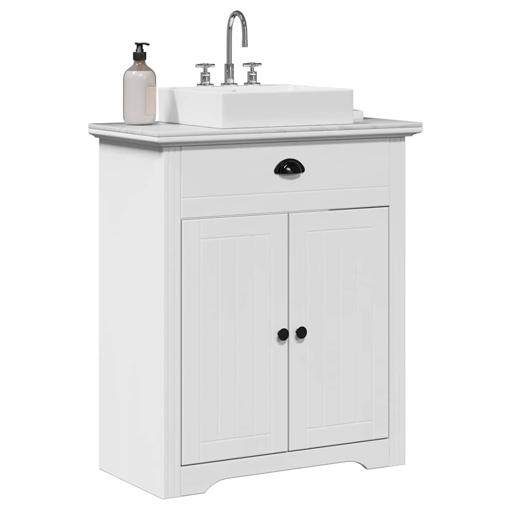 Ντουλάπι νιπτήρα μπάνιου "BODO" Λευκό 70x35x80 cm