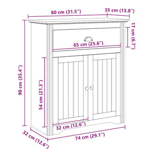 Ντουλάπι διαδρόμου "BODO" Λευκό 80x35x90 cm - Pakobazaar