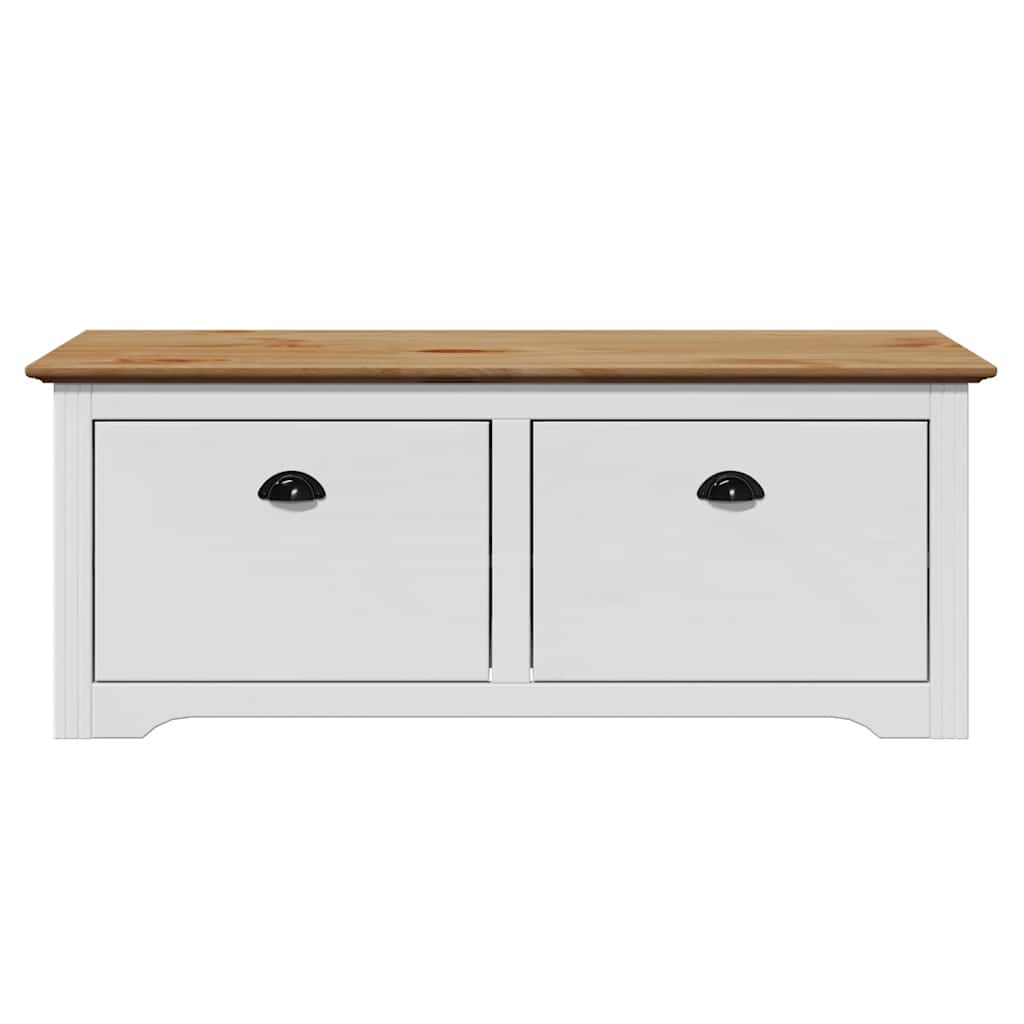 Πάγκος διαδρόμου  BODO Λευκό και καφέ 114x40x45 cm