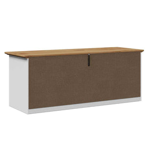Πάγκος διαδρόμου  BODO Λευκό και καφέ 114x40x45 cm