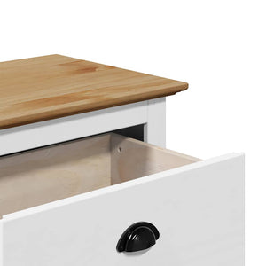 Πάγκος διαδρόμου  BODO Λευκό και καφέ 114x40x45 cm