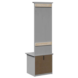 Ντουλάπι διαδρόμου με γάντζους BODO Γκρι 50x40x157 cm - Pakobazaar