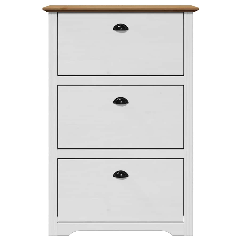 Ράφι παπουτσιών  BODO Λευκό και καφέ 80x35x118 cm - Pakobazaar