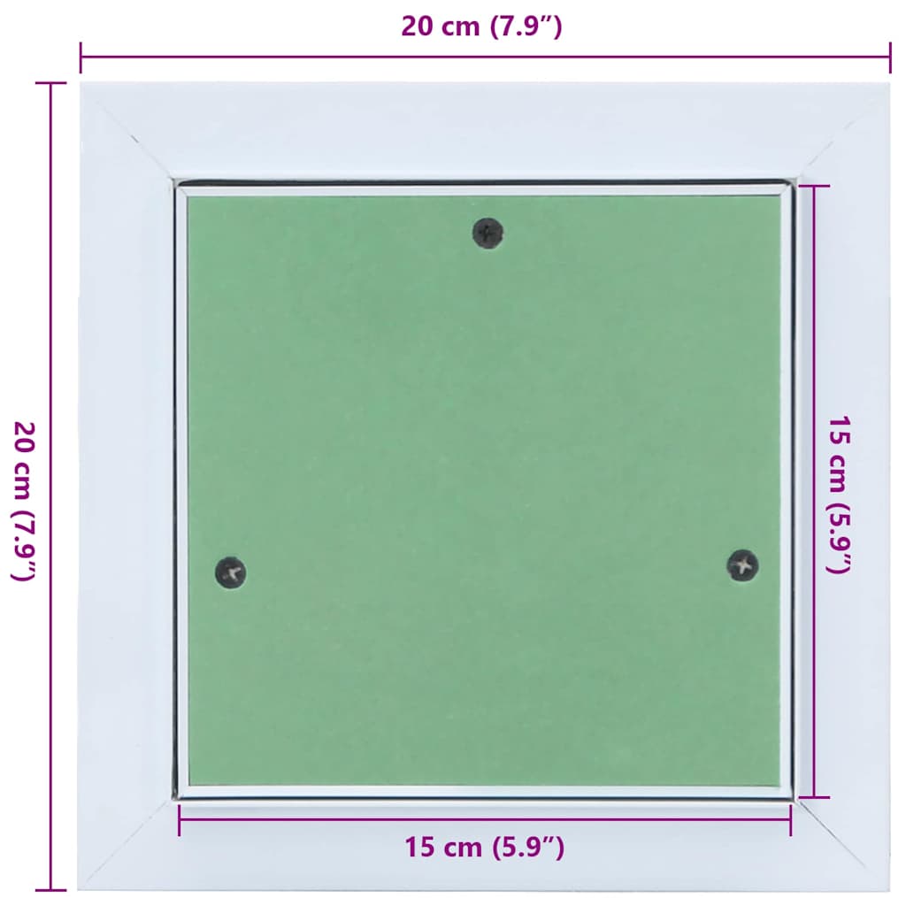 Πάνελ Πρόσβασης Πράσινο και Ασημί 20 x 20 cm