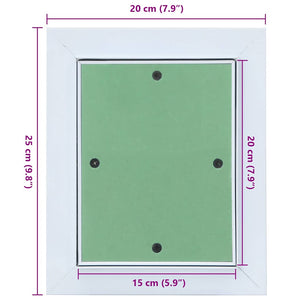 Πάνελ Πρόσβασης Πράσινο και Ασημί 20 x 25 cm