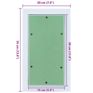 Πάνελ Πρόσβασης Πράσινο και Ασημί 20 x 35 εκ