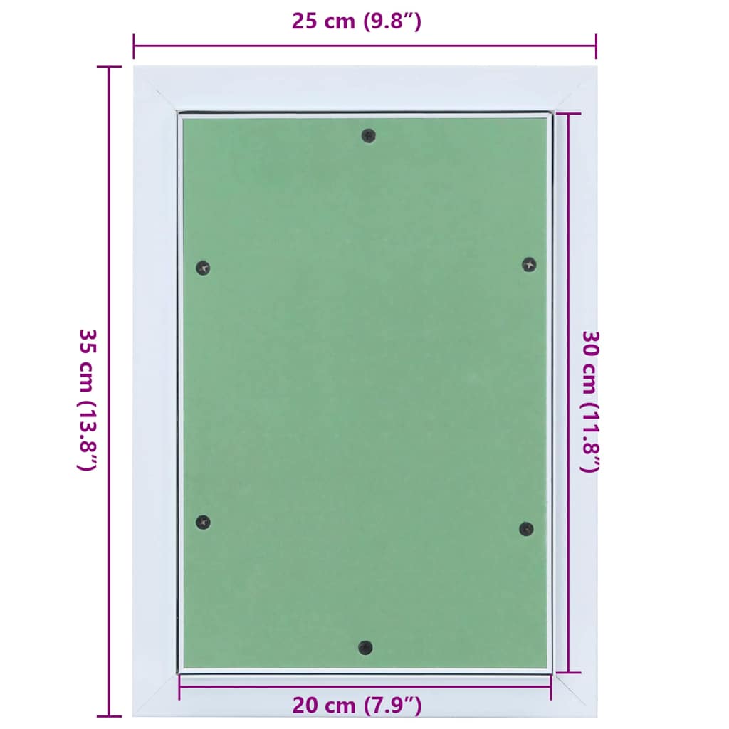 Πάνελ Πρόσβασης Πράσινο και Ασημί 25 x 35 εκ - Pakobazaar