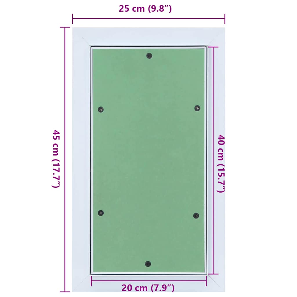 Πάνελ Πρόσβασης Πράσινο και Ασημί 25 x 45 εκ - Pakobazaar