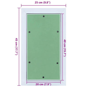 Πάνελ Πρόσβασης Πράσινο και Ασημί 25 x 45 εκ - Pakobazaar