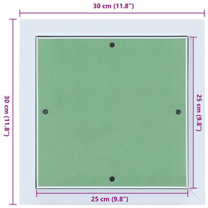 Πάνελ Πρόσβασης Πράσινο και Ασημί 30 x 30 cm