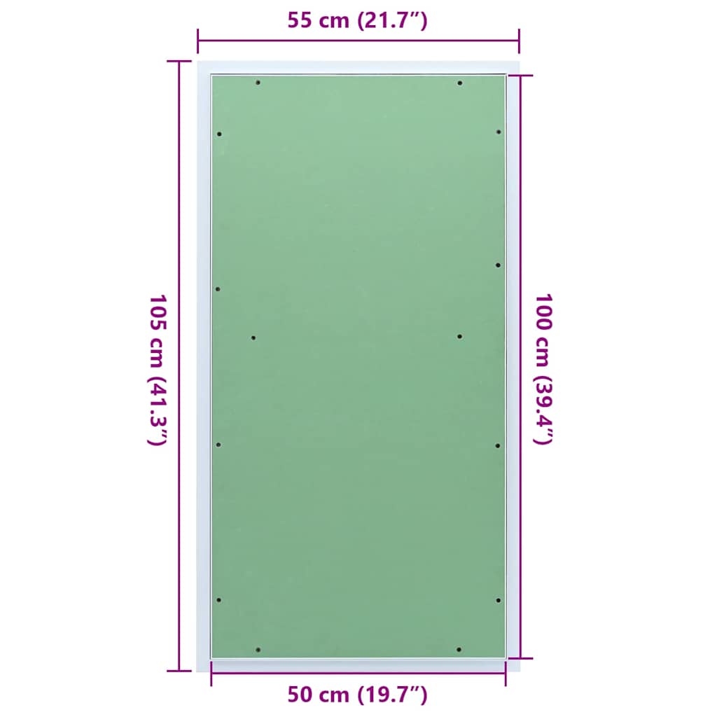 Πάνελ Πρόσβασης Πράσινο και Ασημί 55 x 105 εκ - Pakobazaar