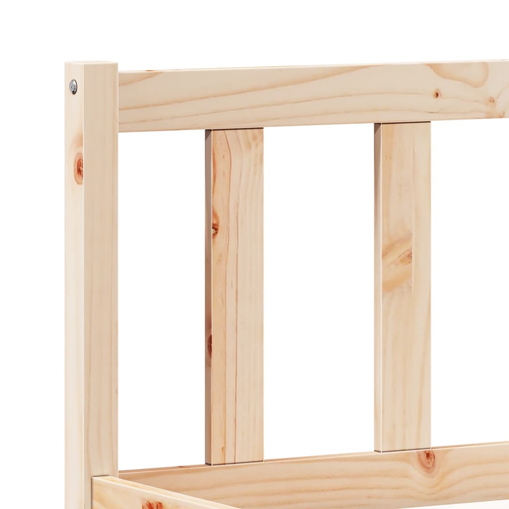Πλαίσιο Κρεβατιού Μακρύ Χωρίς Στρώμα 180x220 εκ Μασίφ Πεύκο