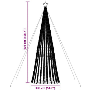 Χριστουγεννιάτικο δέντρο LED 1028 LED μπλε 403 cm