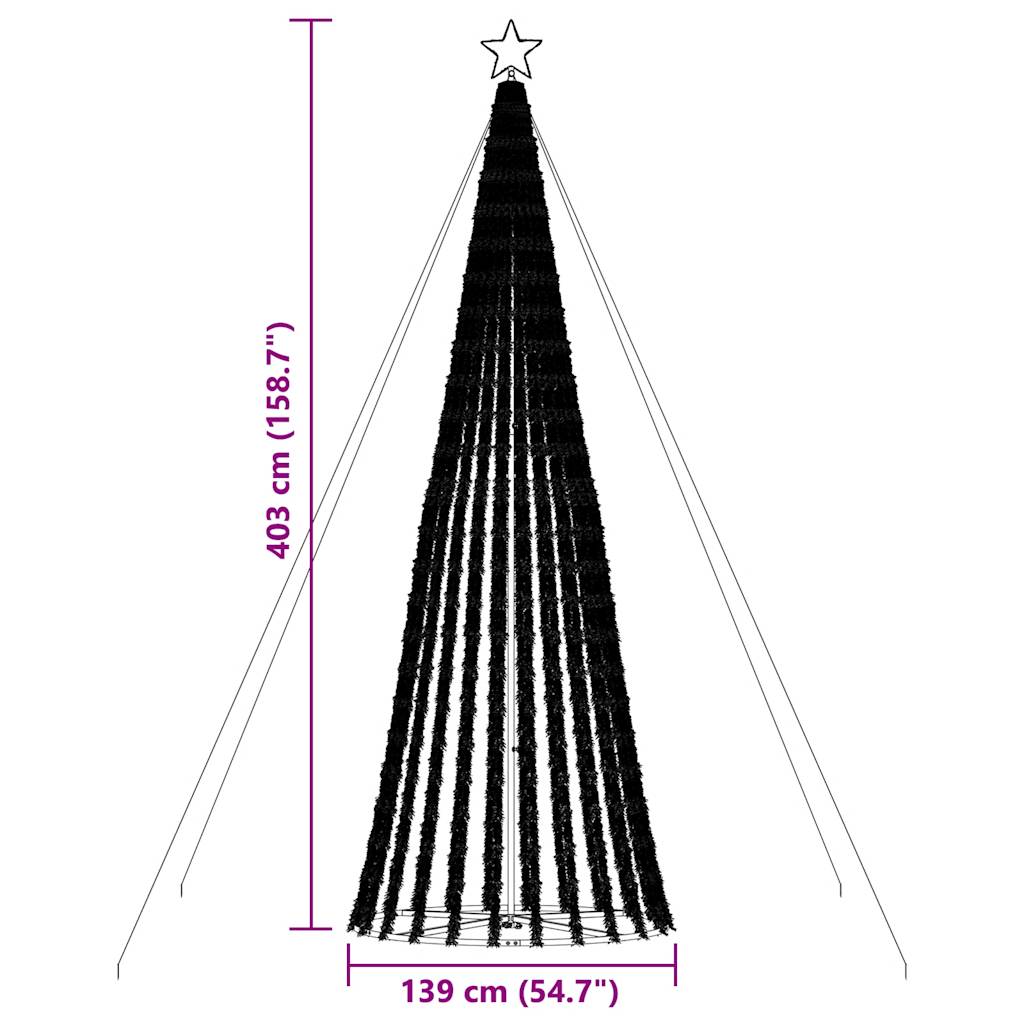 Χριστουγεννιάτικο δέντρο LED 1028 LED πολύχρωμο 403 cm
