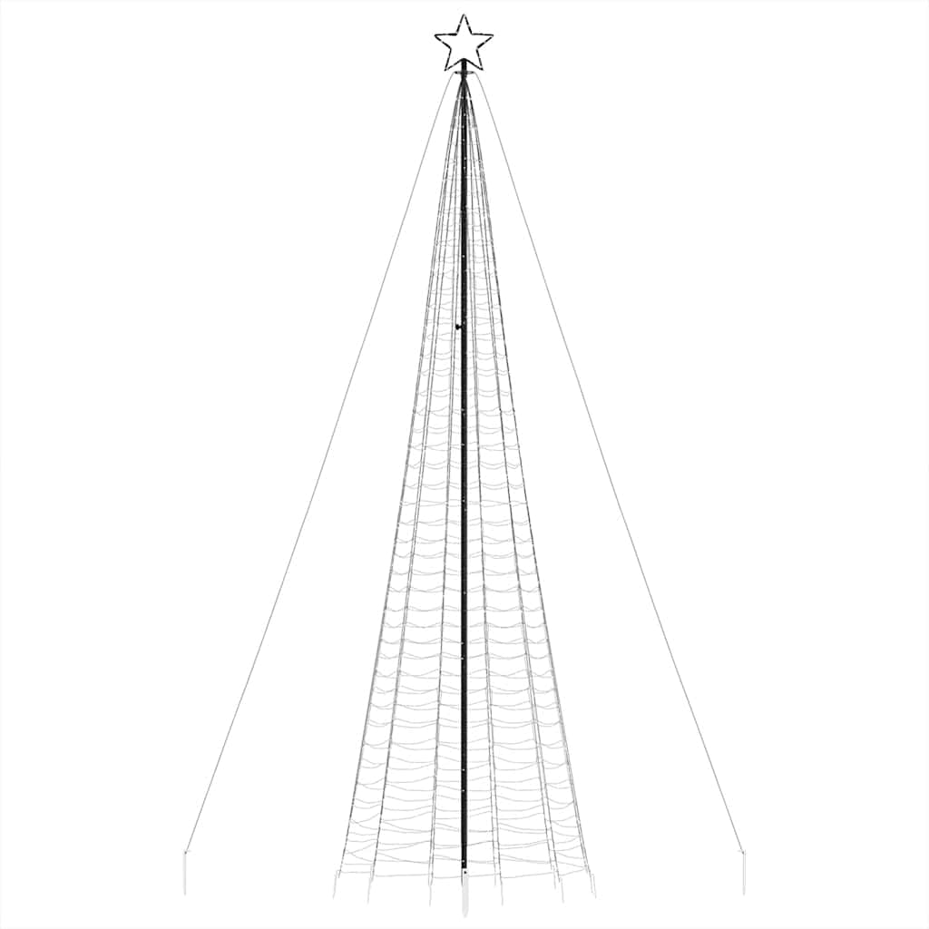 Χριστουγεννιάτικο δέντρο LED με καρφιά 1534 LED πολύχρωμα 500cm