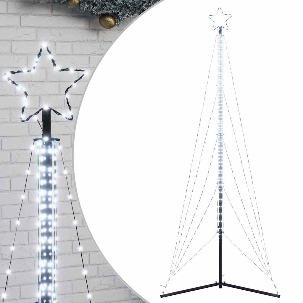 Χριστουγεννιάτικο δέντρο LED 525 LED Ψυχρό Λευκό 302 εκ. - Pakobazaar