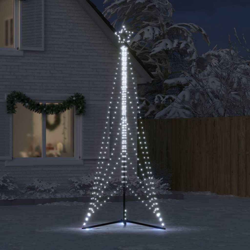 Χριστουγεννιάτικο δέντρο LED 525 LED Ψυχρό Λευκό 302 εκ. - Pakobazaar